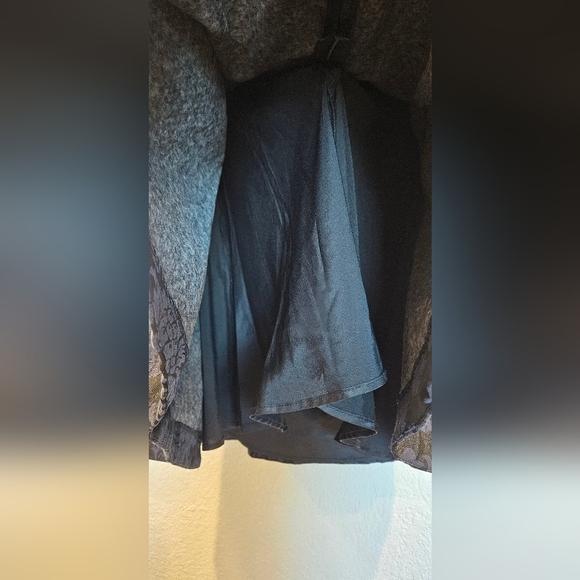 Zara Jacquard Fit and Flare Bustier Dress Size Large in Navy - Picture 4 of 4